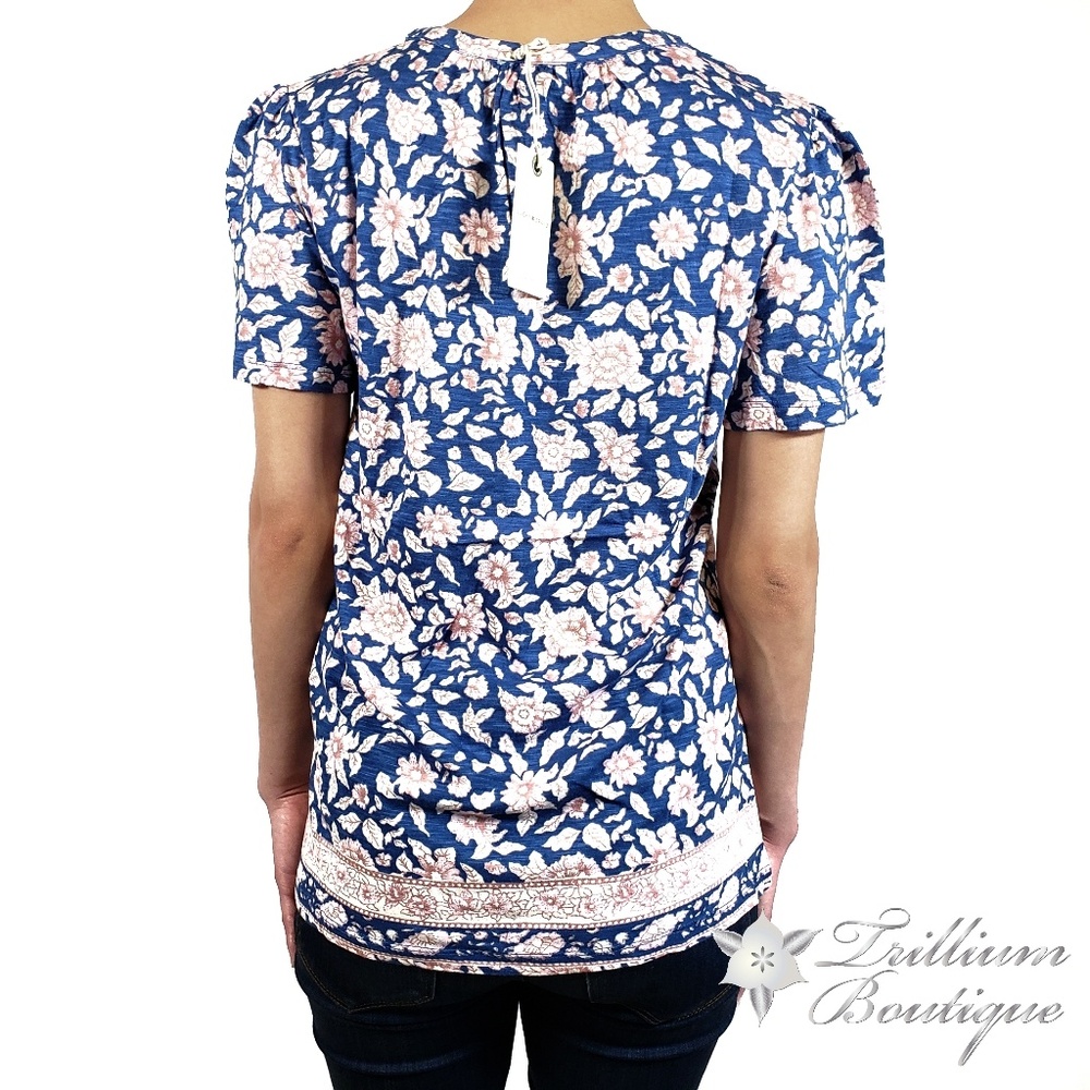 LUCKY BRAND Women's Printed Tie Front Blouse NWT - Picture 6 of 9